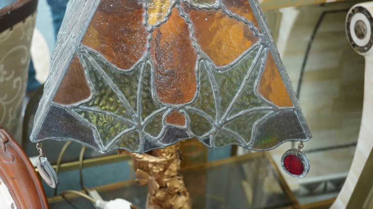 Stunning Handmade Art Nouveau Table Lamp - Image 4
