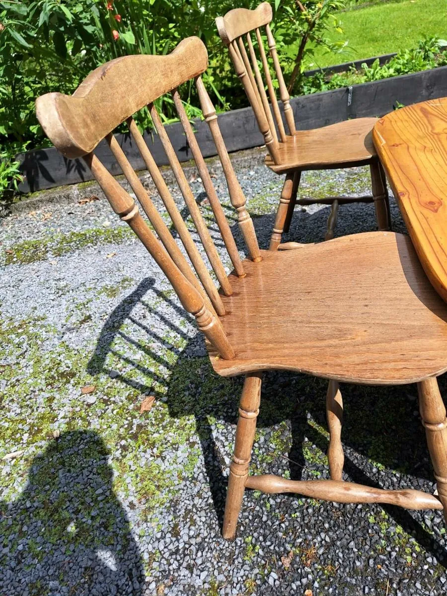 Kitchen pine table and 4 chairs for sale in Co. Sligo for €80 on DoneDeal