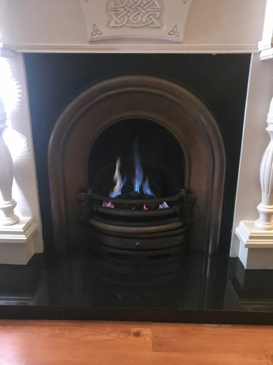 Gas Fire & Grate with Cast Iron Surround for sale in Co. Louth for €280