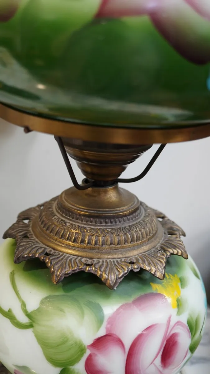 Vintage Hand-Painted Electric Oil Lamp - Image 4