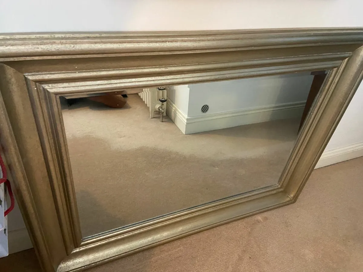 Living Room Silver Over-Mantle Mirror - Image 2