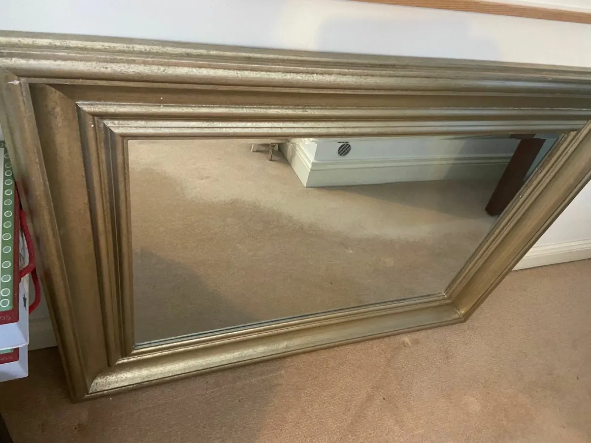 Living Room Silver Over-Mantle Mirror - Image 3
