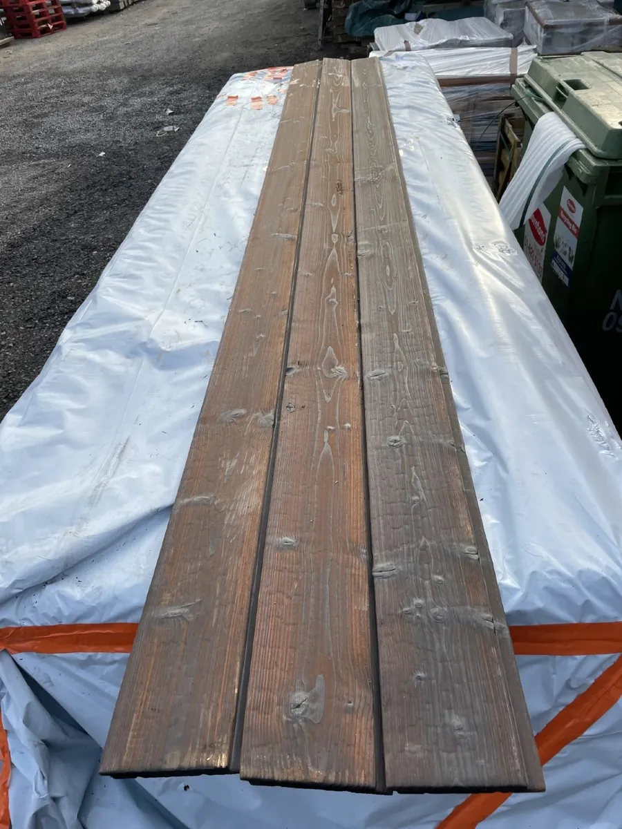 Charred light Amber Larch Cladding - Image 2