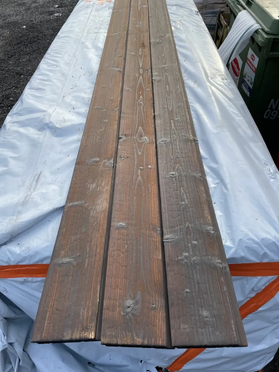 Charred light Amber Larch Cladding - Image 3