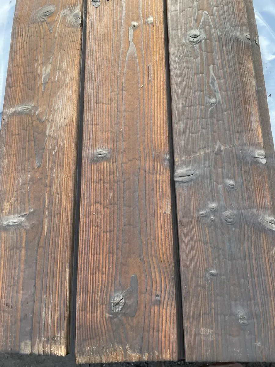 Charred light Amber Larch Cladding - Image 4