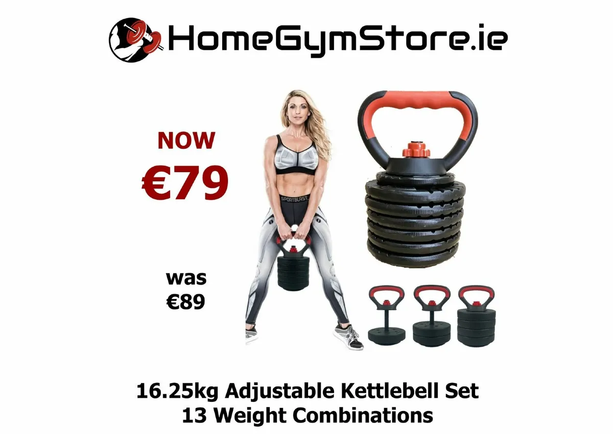 16.25kg Adjustable Kettlebell Set, Dumbbell - Image 1