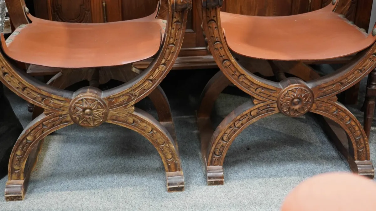 Pair of Antique Spanish Chairs - Image 2