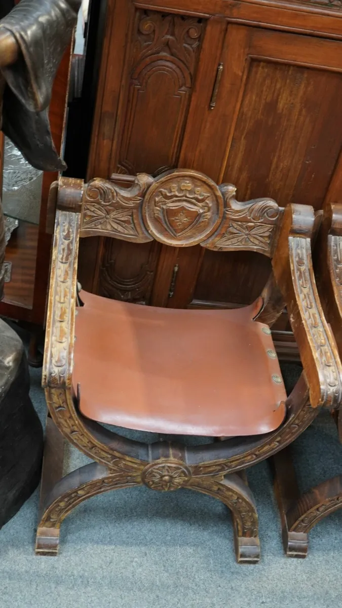 Pair of Antique Spanish Chairs - Image 3