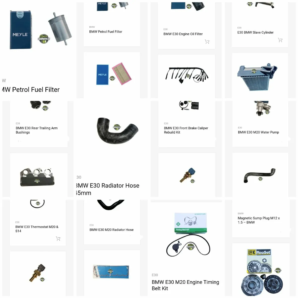 BMW E30 Parts- www.classiccarparts.ie - Image 3