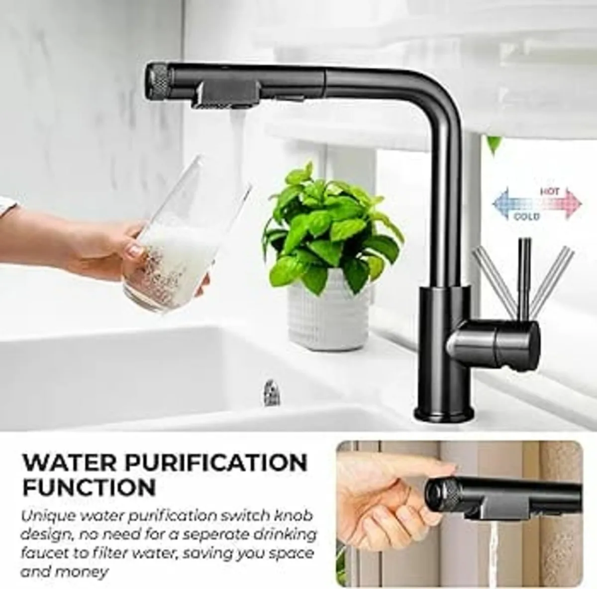 3 in 1 Filtered Water Kitchen Sink Mixer Tap with for sale in Co