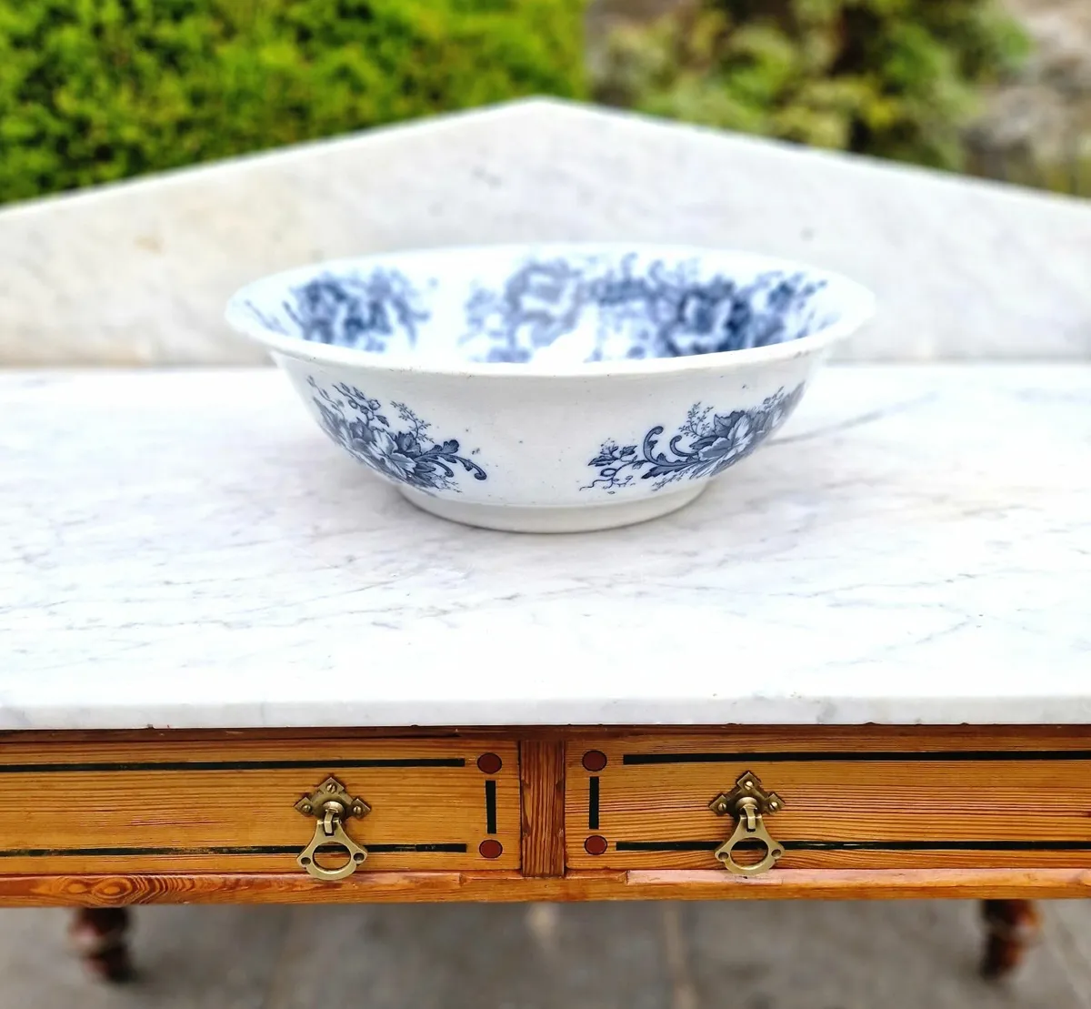 Victorian Pine & Marble Washstand- Circa 1890 - Image 3