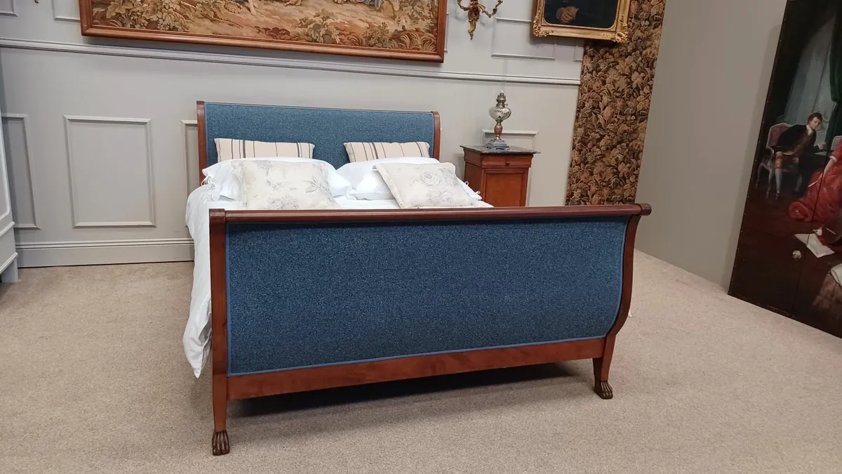 Mahogany antique Sleigh bed - Image 2