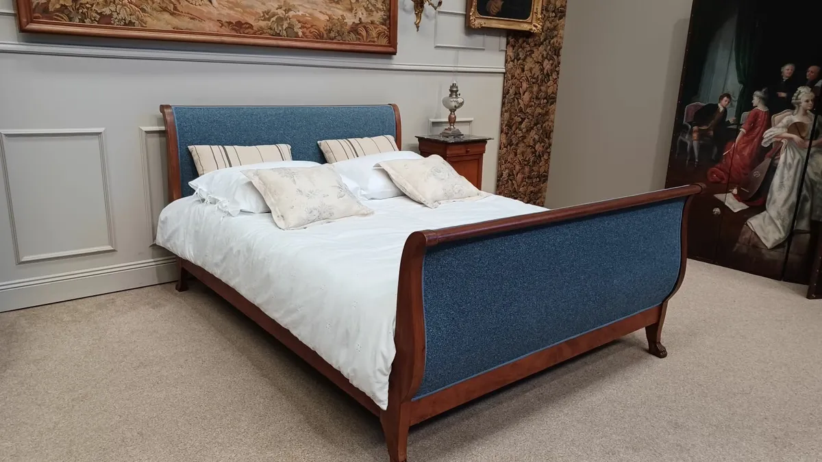 Mahogany antique Sleigh bed - Image 3