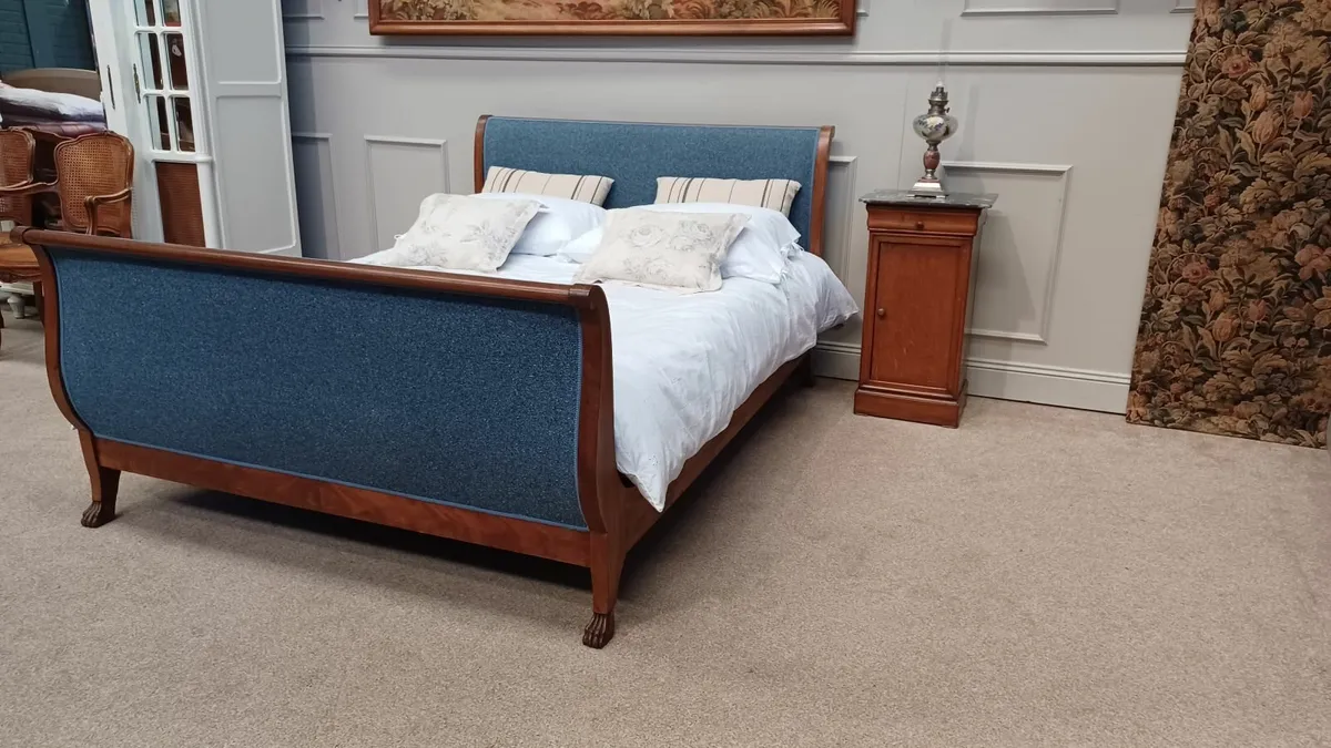 Mahogany antique Sleigh bed - Image 4