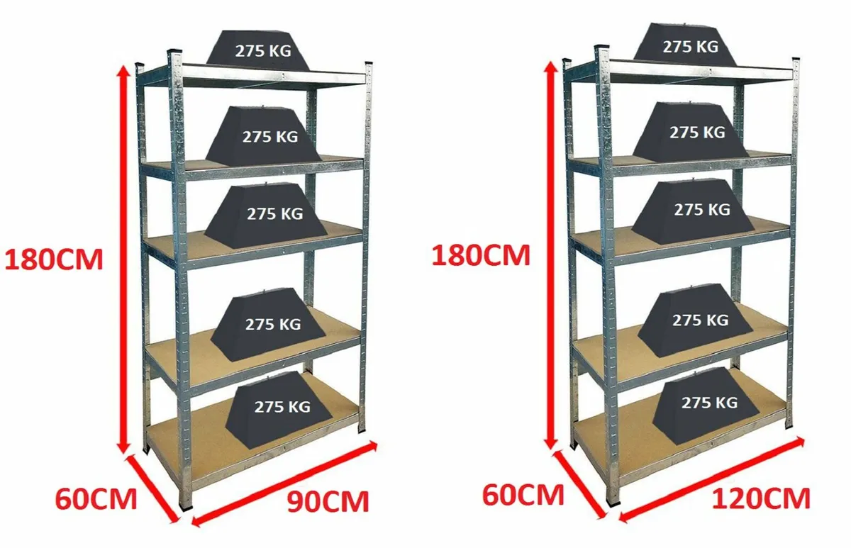 5 Tier Metal Shelving Units Heavy Duty Racking for sale in Co. Louth