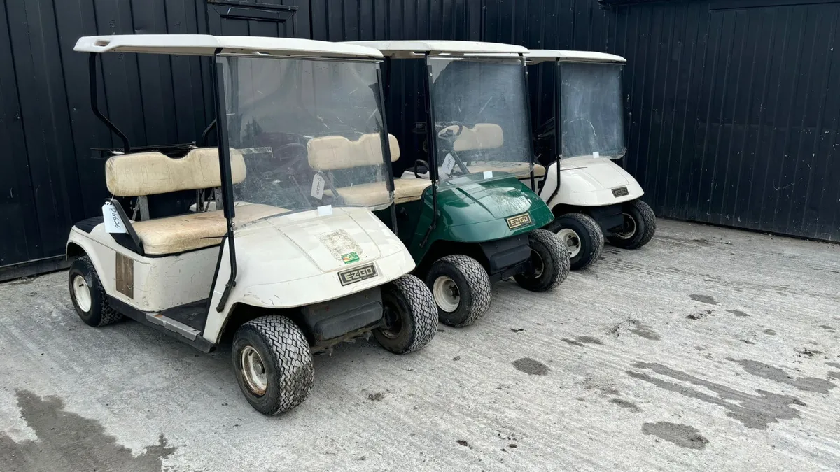 3 Petrol Golf Buggys Job Lot €4500 for 3 - Image 1