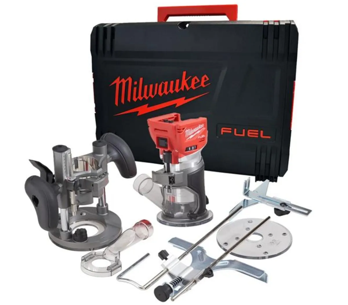 Milwaukee M18 Fuel Trim Router and Attachments for sale in Co. Kildare