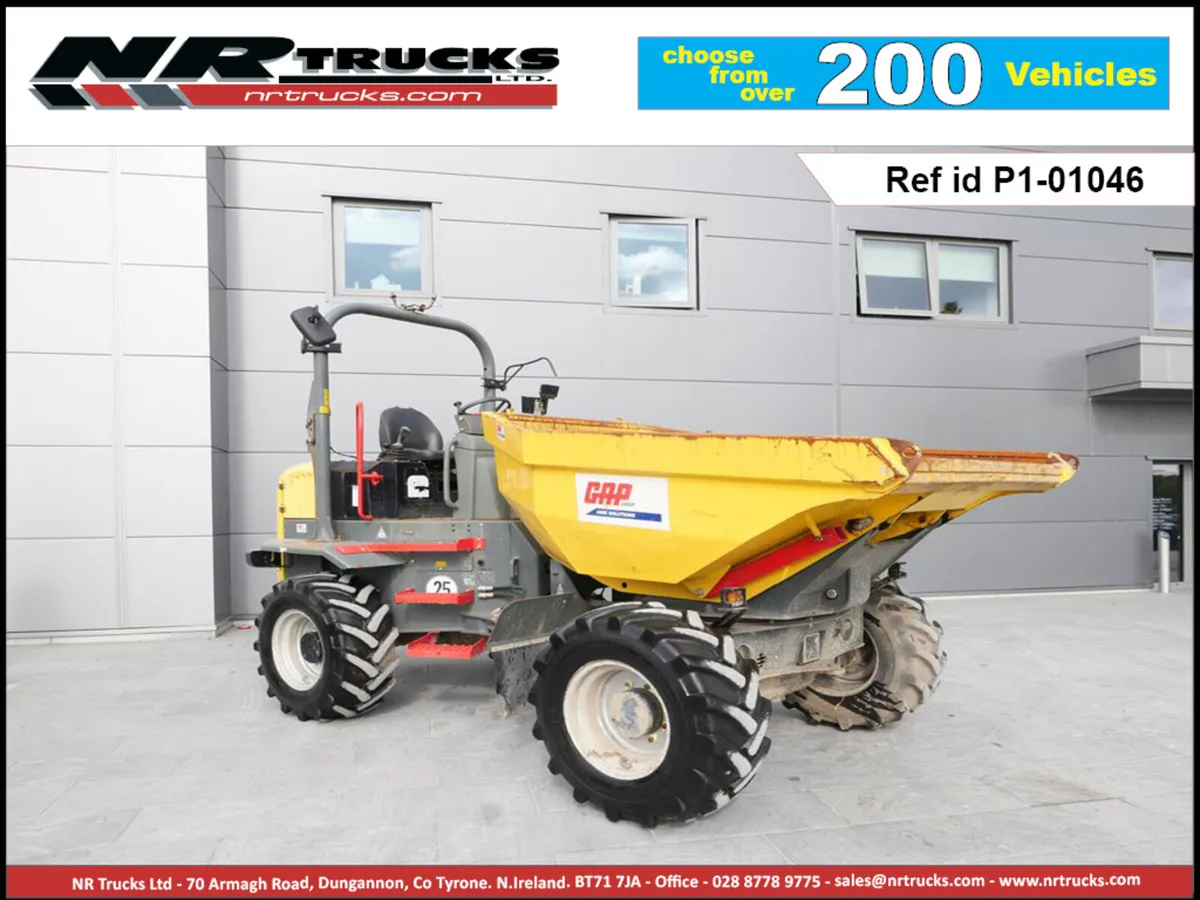 2019 Wacker Neuson DW60 6 Ton Swivel Skip Dumper - Image 1