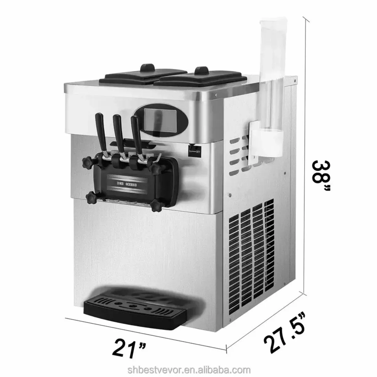 3 Flavors Commercial Soft Ice Cream Maker 2*6l Ice for sale in Co