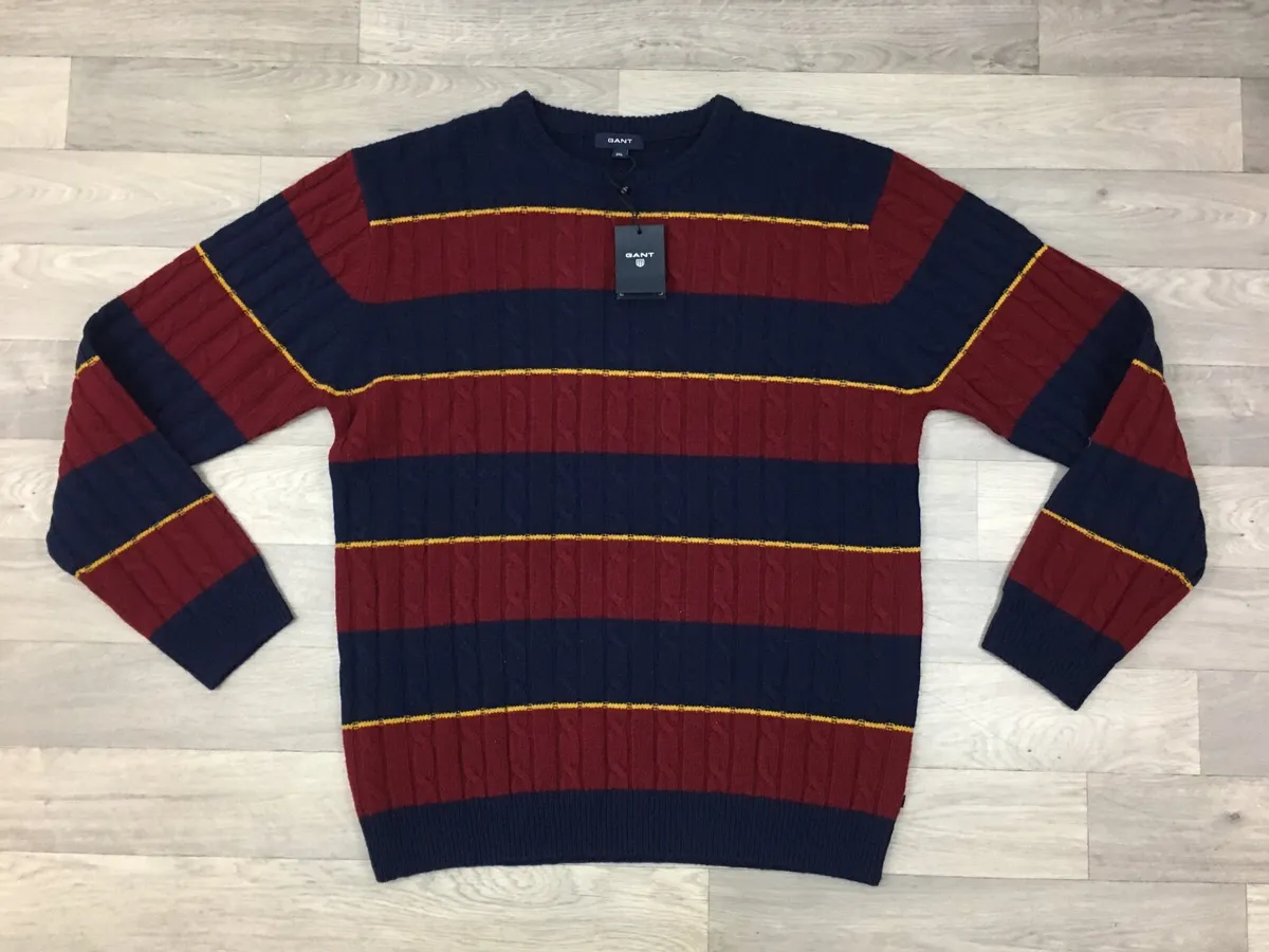 NEW Gant Cable Knit Wool Blend Sweater Jumper XXL - Image 1