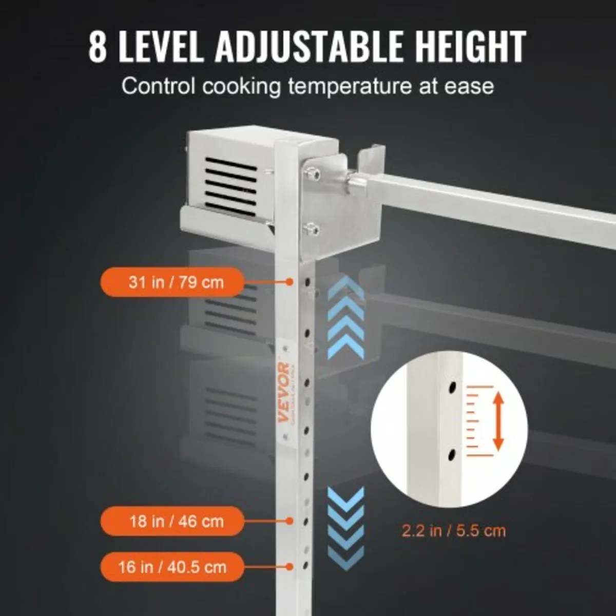 46" Electric BBQ Rotisserie Grill Kit Stainless St for sale in Co