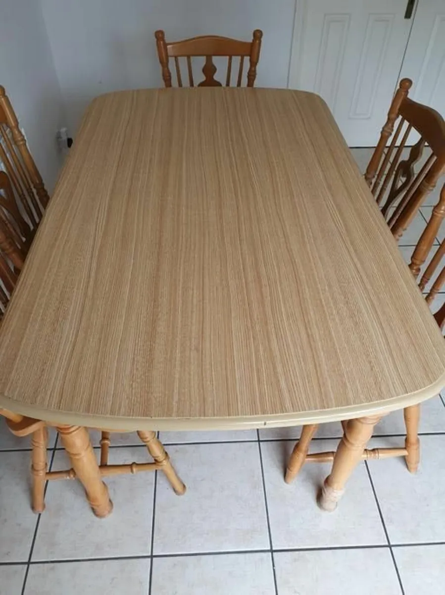 Kitchen Table + 5 Chairs (wooden) for sale in Co. Dublin for €50 on