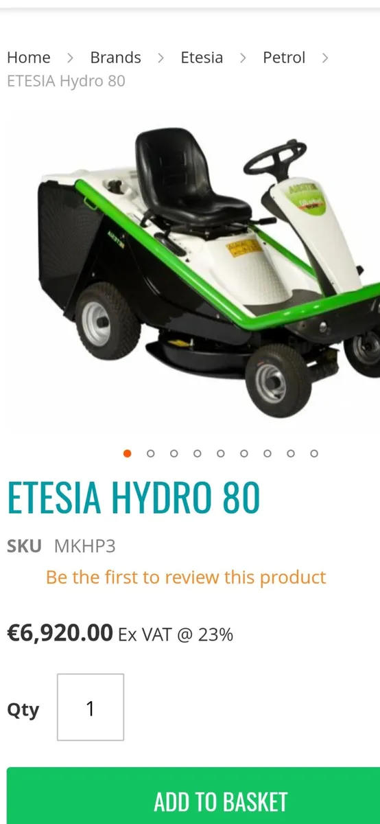 Etesia ride on mower for sale in Co. Laois for €2,200 on DoneDeal