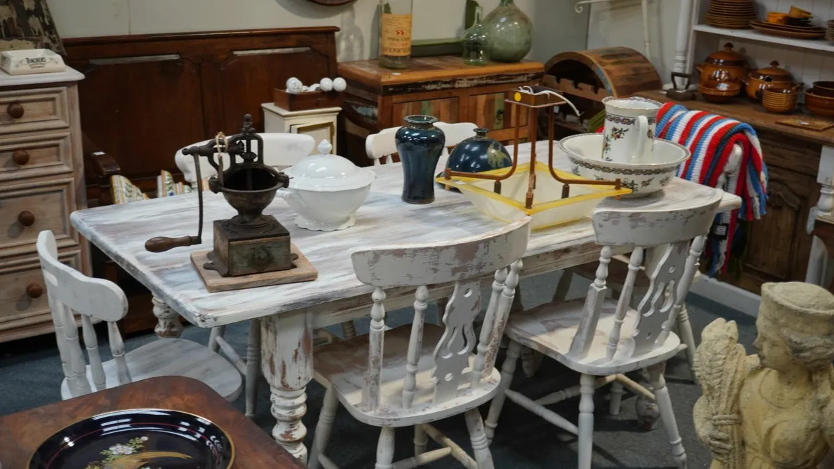 Upcycled Rustic Farmhouse Table and Chair Set - Image 4