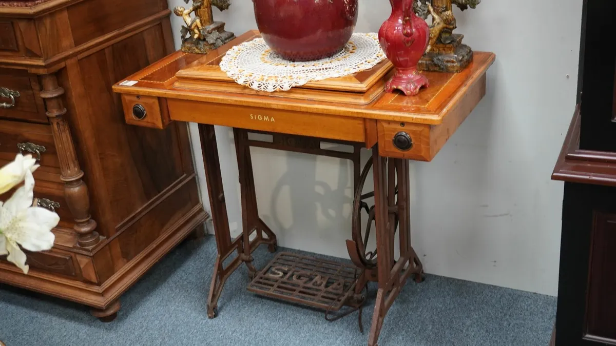 Vintage Sigma Sewing Machine Table with Cast Iron for sale in Co. Kerry