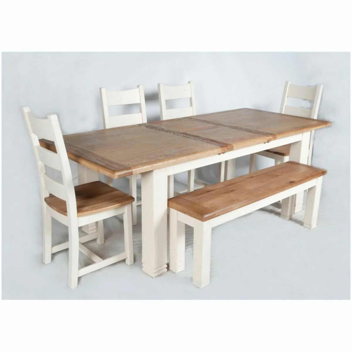 Oak Dining Table, chairs and bench for sale in Co. for €700