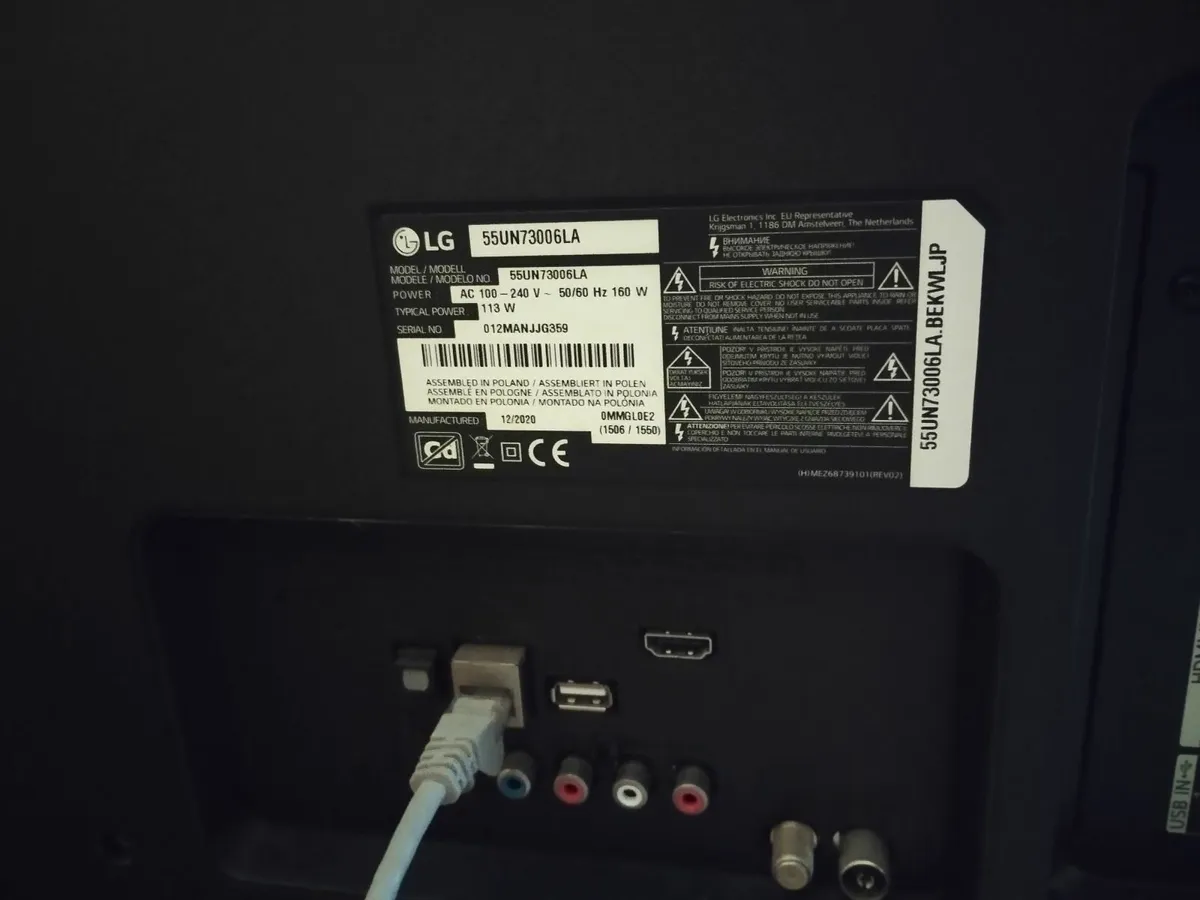 LG UN73 55 inch 4K Smart UHD TV for sale in Co. Dublin for €300 on DoneDeal