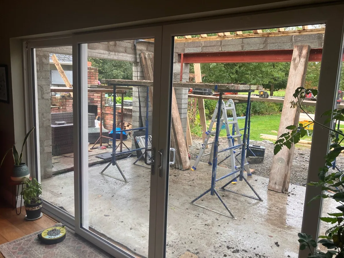 Large 4 panel sliding UPVC doors for sale in Co. Meath for €1,100 on DoneDeal