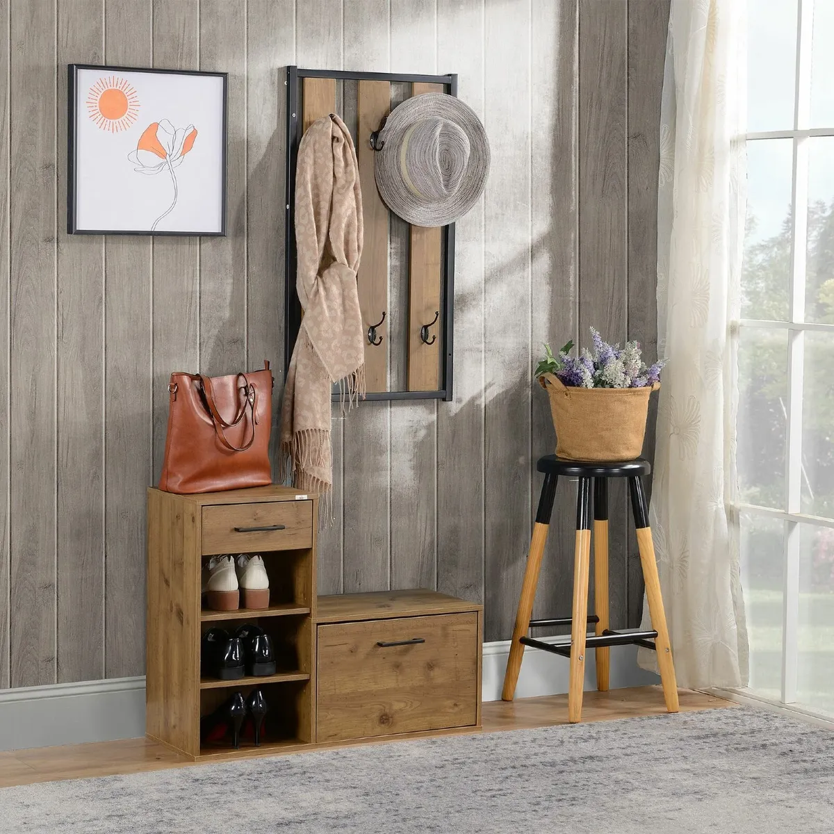 Coat Rack with Shoe Bench Set Hall Tree Hallway for sale in Co. Dublin for 198 on DoneDeal