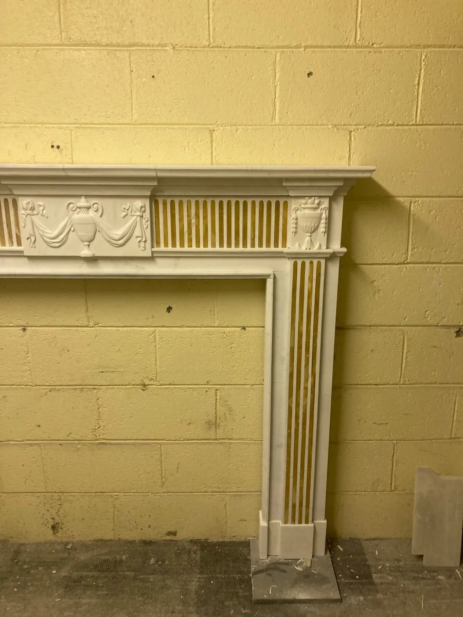 Adams style marble fireplace - Image 2