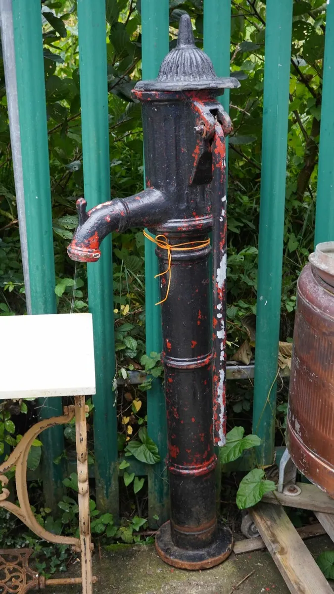 Two Antique Cast Iron Water Pumps - Image 2