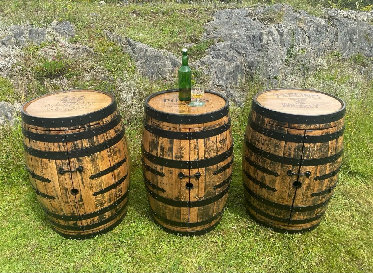 🔥CUSTOM WHISKEY BARREL CABINET🔥 - Image 1