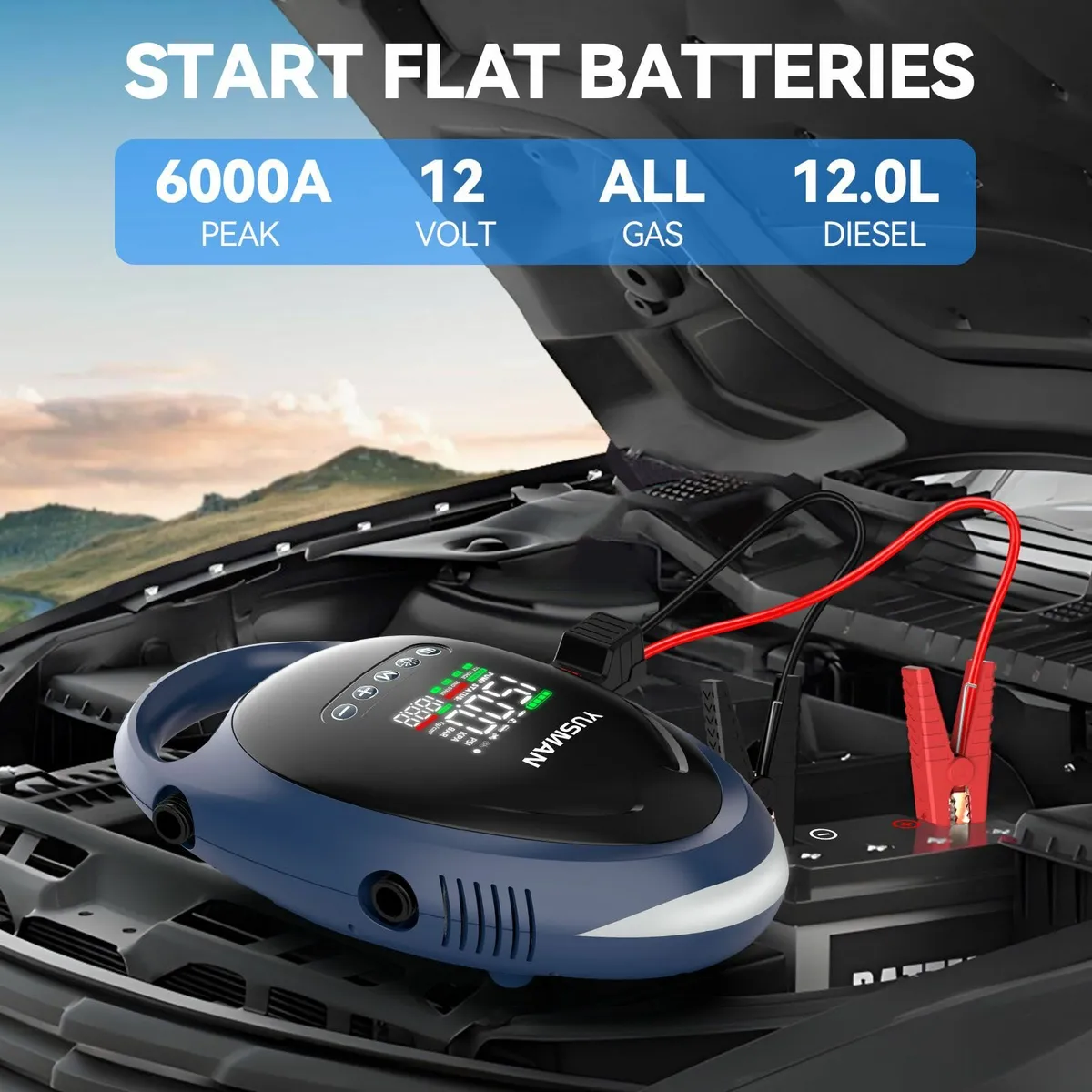 P01 Jump Starter with Paddle Board Pump,150PSI Air - Image 1