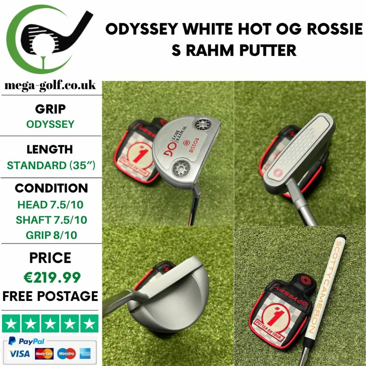 ODYSSEY オデッセイ ホワイトホット XG ROSSIE たくましい 33インチ
