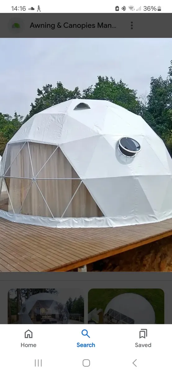Steel framed dome complete with solid pvc door
