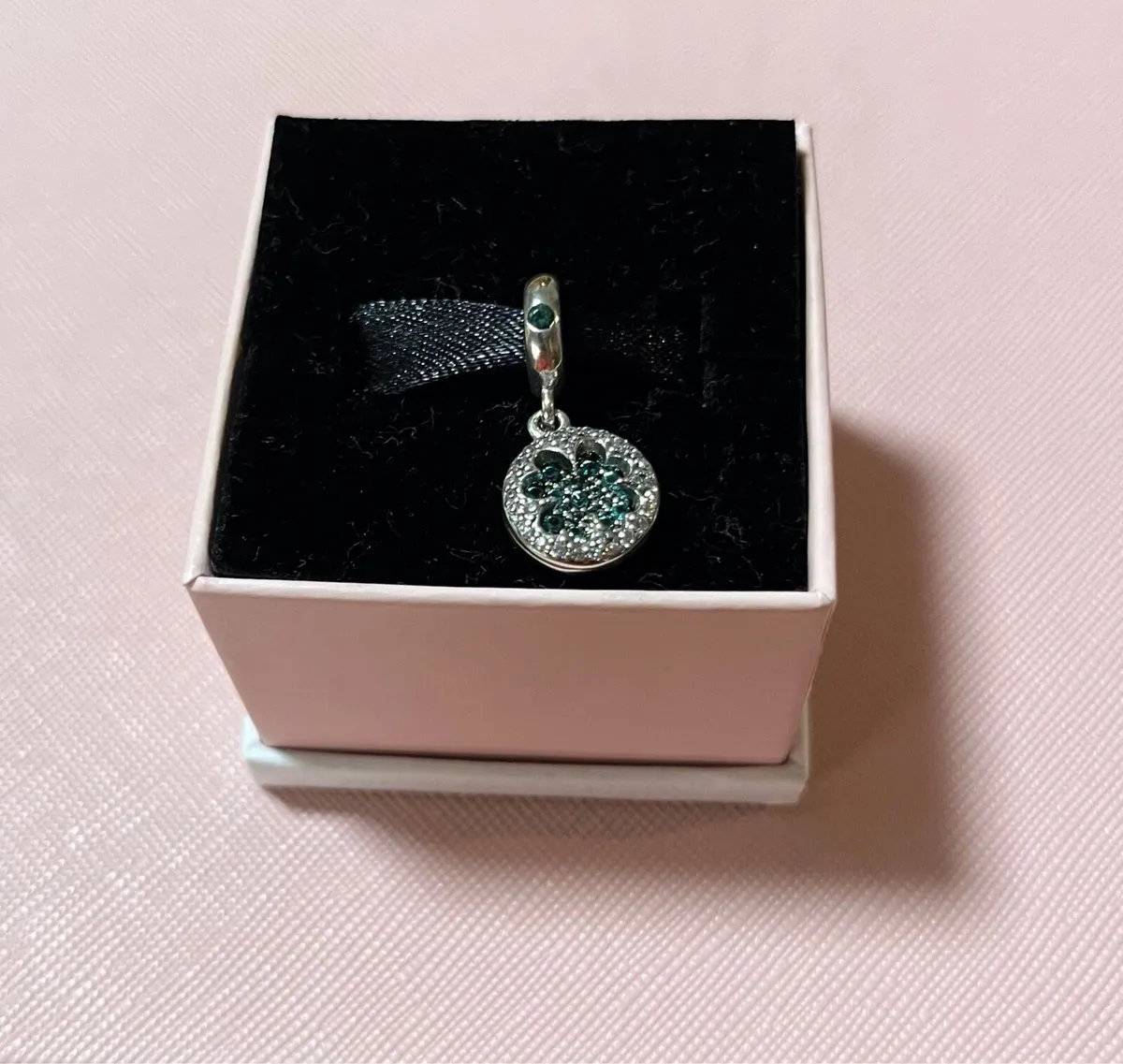 Pandora Lucky Four Leaf Clover Dangle Charm-New - Image 1