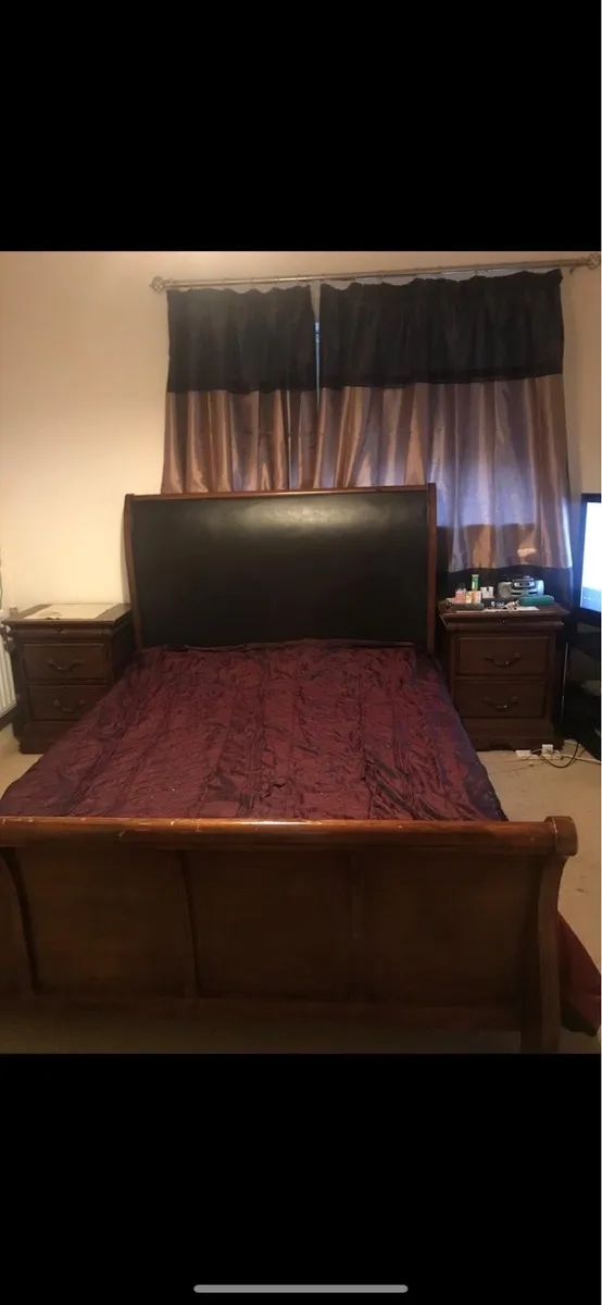 Kind size bed & 2 side dressers (FREE) for sale in Co. Dublin for €0 on