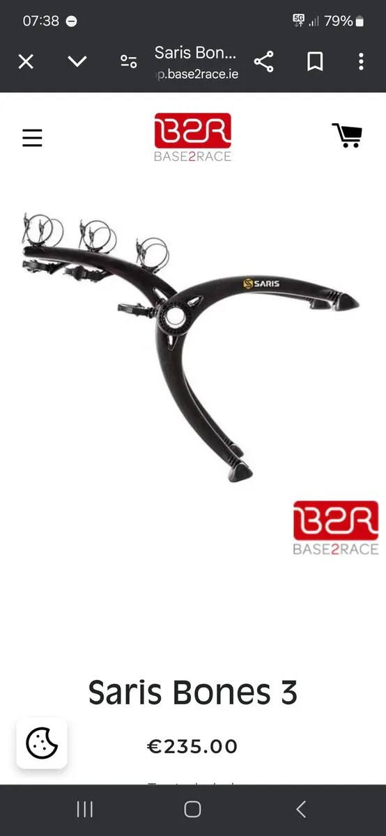 Bike rack Saris bones 3 for sale in Co. Dublin for 150 on DoneDeal