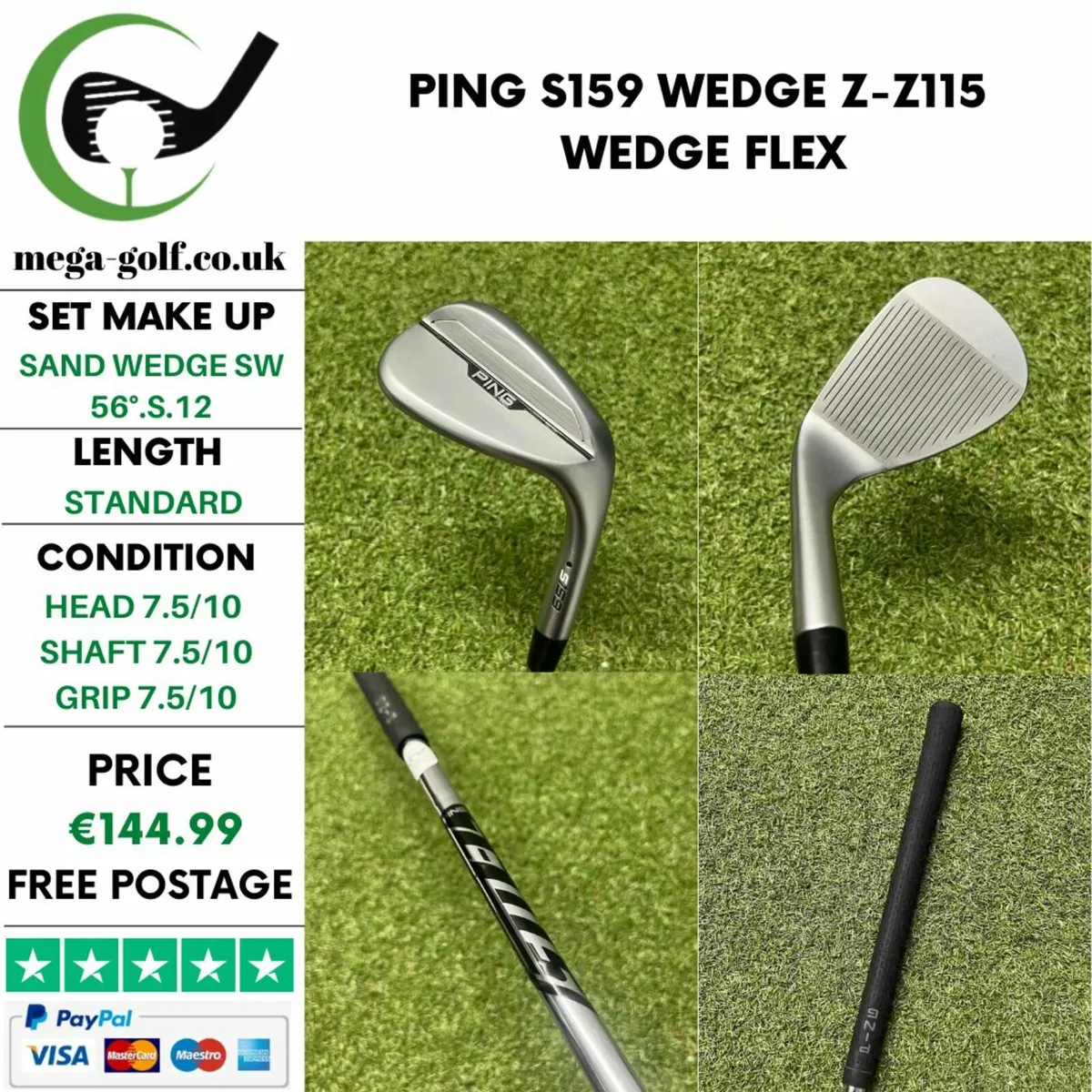 PING s159ウェッジ 56° （S159 Midnight 56S-12 ピン(PING