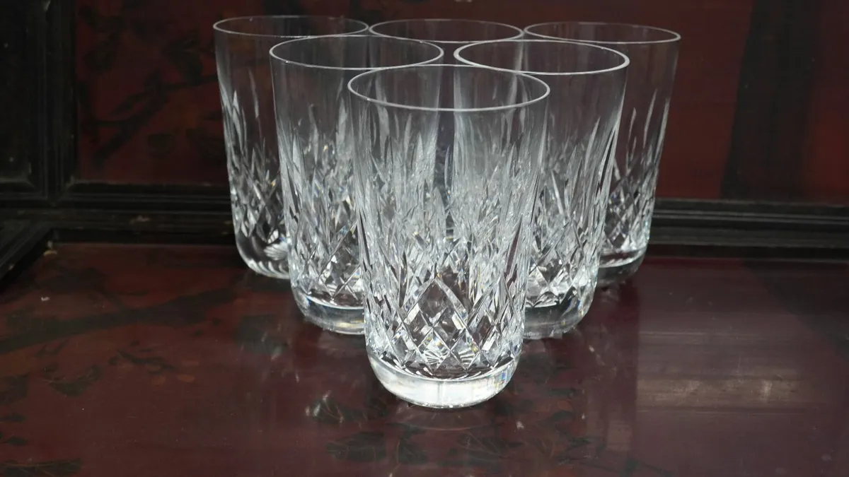 Vintage Waterford Crystal Water Glasses Set of 6 - Image 1