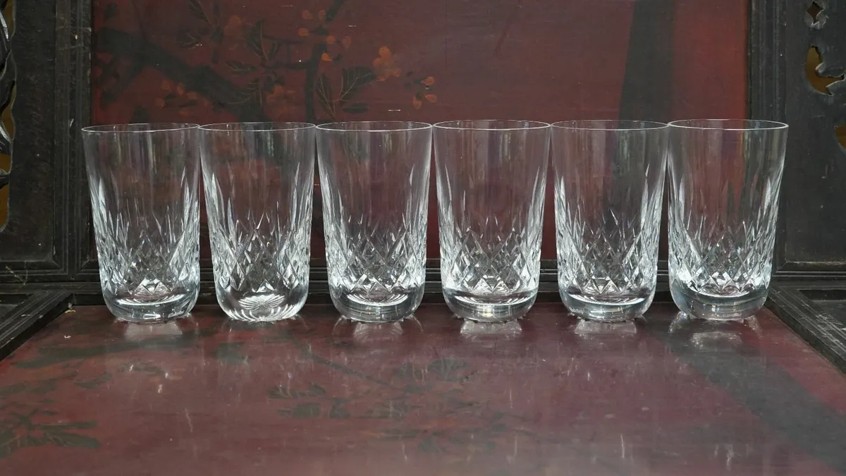 Vintage Waterford Crystal Water Glasses Set of 6 - Image 4