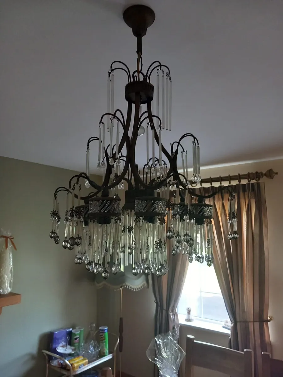 2 art deco Chandeliers - Image 2