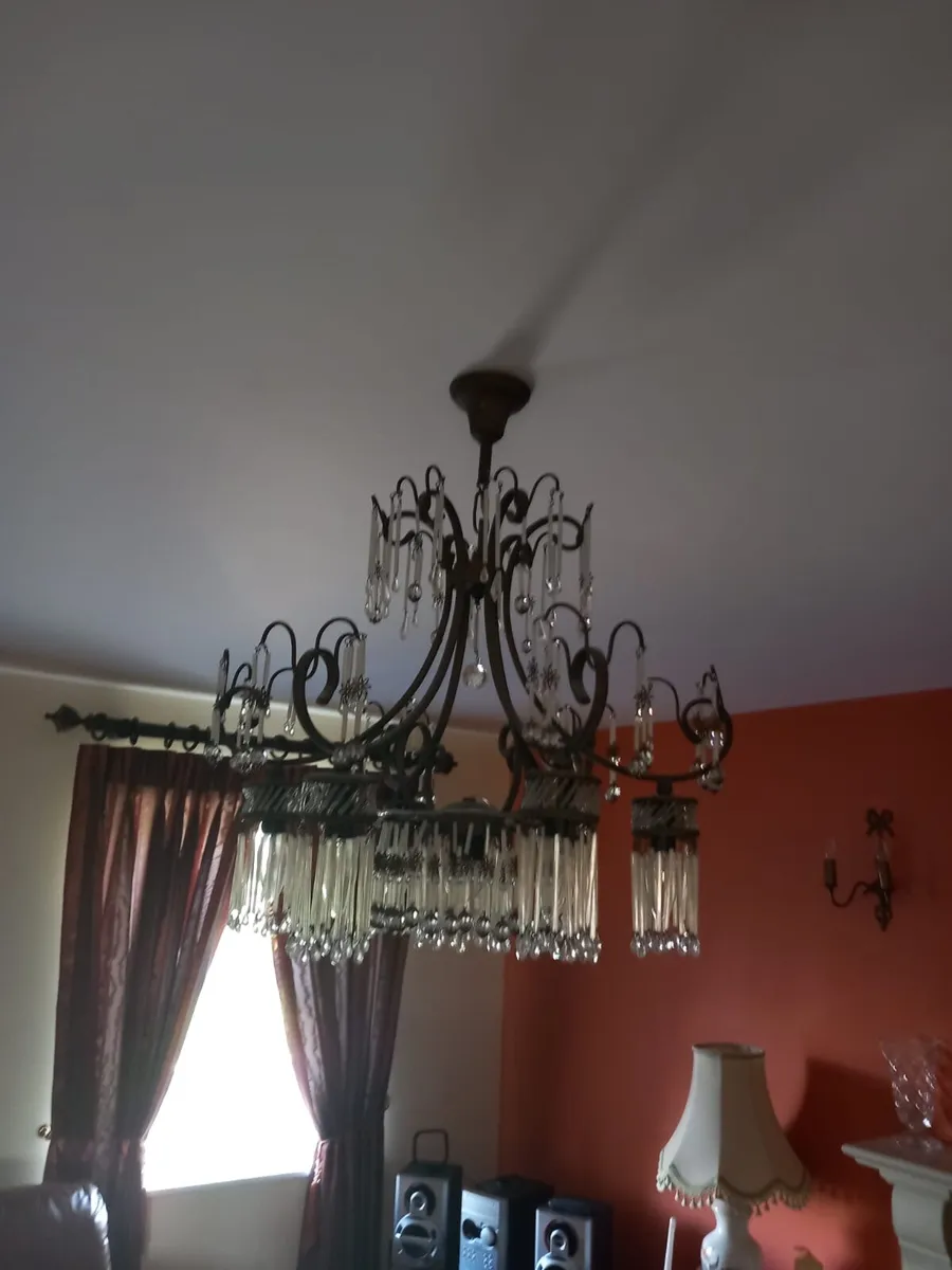 2 art deco Chandeliers - Image 3
