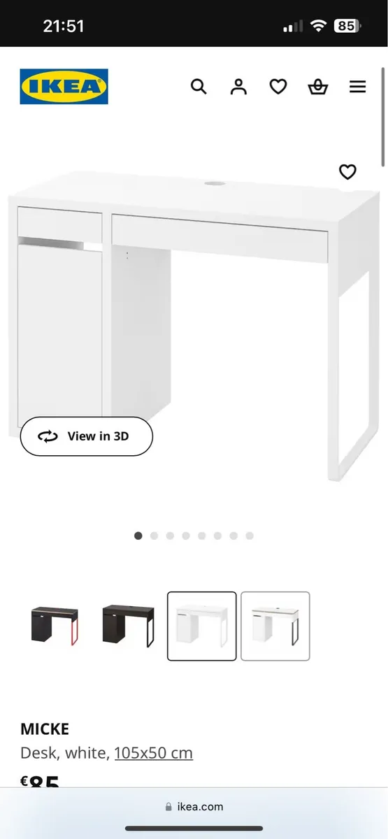 IKEA Micke Students desk for sale in Co. Galway for €40 on DoneDeal