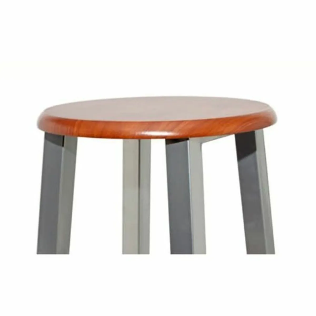Bar Stools 2 pcs Metal with MDF Seat - Image 3