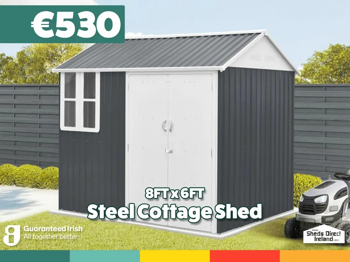 8ft x 6ft Steel Cottage Shed - Image 4